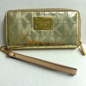 Michael Kors gold colored wallet womensl